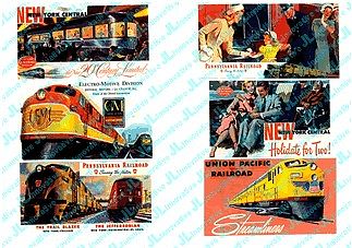JL Railroad Theme for Billboards 1940s and 1950s Model Railroad Billboards HO Scale #187