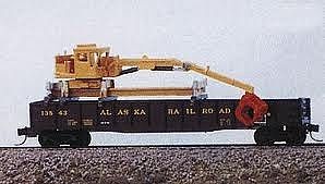 JL Maintenance of Way Gondola Crane Metal Kit Model Railroad Vehicle N Scale #2081
