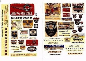 JL Vintage Bus & Bus Depot Signs 1950's Model Railroad Billboard HO Scale #267 JL Vintage Bus & Bus Depot Signs 1950's Model Railroad Billboard HO Scale #267