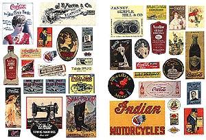 HO Scale 1920-1960's Vintage poster sign ad labels 8000 PICs CD w/ print guide 