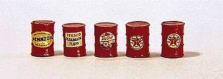 JL Gas Station Barrels Red Model Railroad Building Accessory HO Scale #313