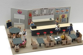 JL Cafe/Diner Interior Detail Set Model Railroad Building Accessory HO Scale #349