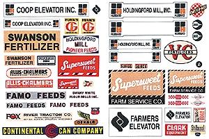 JL Grain Elevator/Feed & Seed Signs Model Railroad Billboard HO Scale #383