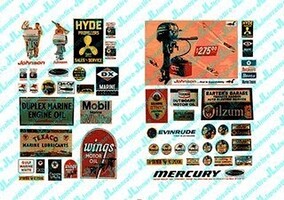 Waterfront/Marine Signs 1950's to 1960's Model Railroad Billboard HO Scale #405