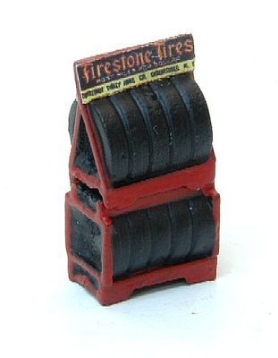JL Custom 2 Tier Auto Tire Rack Model Railroad Building Accessory HO Scale #432