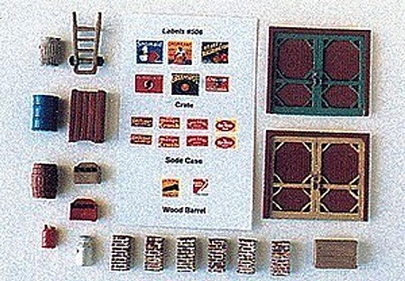 JL Loading Dock Detail Set Model Railroad Building Accessory HO Scale #506