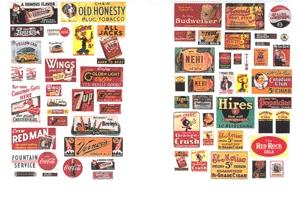 JL Saloon & Tavern Posters & Signs 1930s to 1950s Model Railroad Billboard N Scale #633