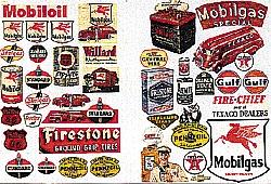 JL Gas Station & Oil Company Posters & Signs Model Railroad Billboard N Scale #685