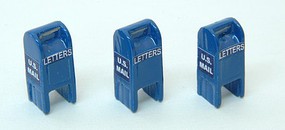 JL HO Custom Post 1955 US Mail Street Boxes, Blue (3)
