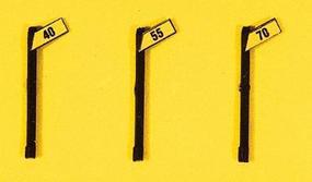 JL Custom High Speed Signs/Angled Style (3) Model Railroad Trackside Accessory HO Scale #844