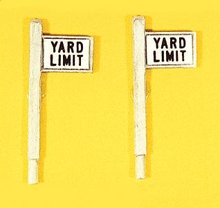 JL Custom Yard Limit Sign Set (2) Model Railroad Trackside Accessory HO Scale #848