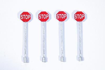 JL Custom Stop Sign Red (4) Model Railroad Building Accessory HO Scale #851