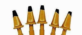JL Highway Cones 1950s Mustard Yellow w/Black Tops
