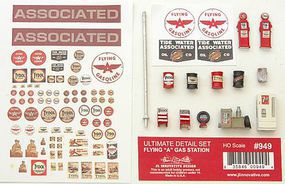 JL Ultimate Flying A Gas Station Detail Set HO Scale Model Railroad Accessory #949 JL Ultimate Flying A Gas Station Detail Set HO Scale Model Railroad Accessory #949