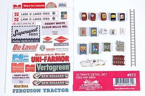 JL Ultimate Detail Set Feed & Seed Model Railroad Building Accessory HO Scale #972