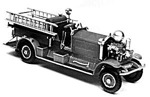 Jordan 1927 Ahrens Fox Pump & Hose Fire Truck Plastic Model Kit HO Scale #221