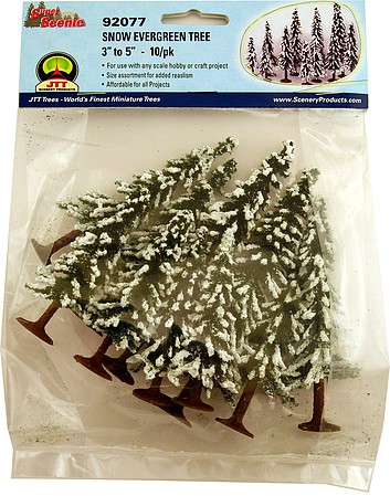 JTT Evergreen Snow Trees 3- 5 HO Scale Model Railroad Tree Scenery
