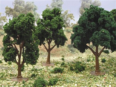 JTT Green Deciduous Trees 2.5 - 3.5 inch Model Railroad Tree Scenery