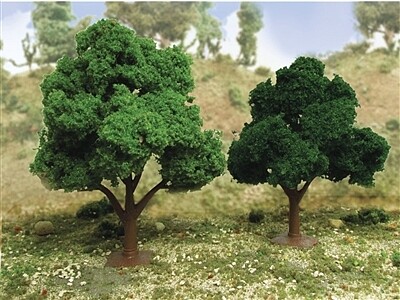 JTT Green Deciduous Trees 4 - 5 inch Model Railroad Tree Scenery