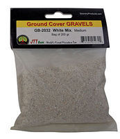 JTT Gravel White Mix Medium 200 grams Model Railroad Ground Cover #95232 JTT Gravel White Mix Medium 200 grams Model Railroad Ground Cover #95232