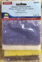 JTT Medium Flower turfs (white, lavender, and Purple)