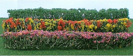 JTT Flower Hedges Red, Pink, Yellow, Purple HO Scale Model Railroad Scenery #95510