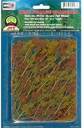 JTT Foliage Braches Mixed Fall HO Scale Model Railroad Tree #95521