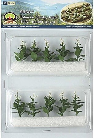 JTT Tobacco Plants (10) O Scale Model Railroad Farm Scenery #95587