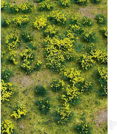 JTT Flowering Meadow Mat - Yellow Sheet Model Railroad Grass Mat #95605