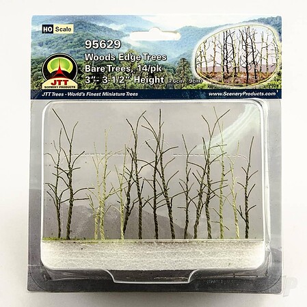 JTT Bare Woods Edge Tree 3-3.5 (14) HO Scale Model Railroad Scenery Trees #95629