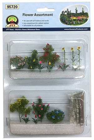 JTT Flower Assortment Set Scale Model Railroad Grass Scenery #95720