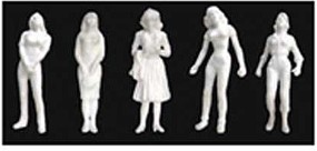 JTT Figure Female Unpainted (3) 1/24 Scale Model Railroad Figure #97125
