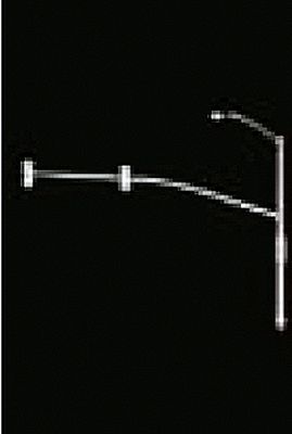 JTT Light Pole - Nonoperating - Style #2 (white) (2) O Scale Model Railroad Street Light #97310