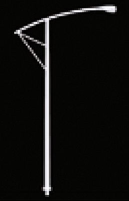 JTT Light Pole - Nonoperating - Style #7 (white) (12) N Scale Model Railroad Street Light #97357
