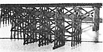JV Timber Trestle Bridge Kit N Scale Model Railroad Bridge #1014
