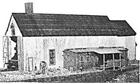JV Haliburton Engine House N Scale Model Railroad Building #1024 JV Haliburton Engine House N Scale Model Railroad Building #1024