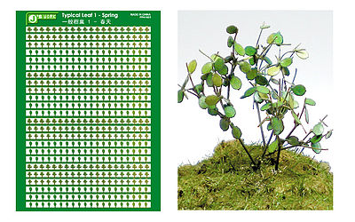 JsWorks Multi-Scale Typical Spring Green Leaves (Colored Paper)
