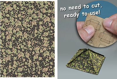 JsWorks 1/35 WWII German Army Shelter Tent #3 (Spotted Camouflage) (Pre-cut Cardboard)