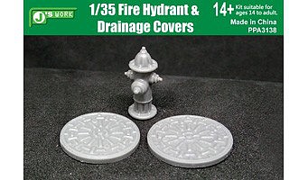 JsWorks 1/35 Fire Hydrant & 2 Drainage Covers (Resin Kit)