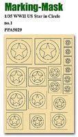 JsWorks 1/35 WWII US Star in Circle #1 Marking Mask JsWorks 1/35 WWII US Star in Circle #1 Marking Mask