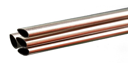 K-S (bulk of 4) Streamline Aluminum Tube .014 x 1/2 x 35 (4) Hobby and Craft Metal Tubing #1103