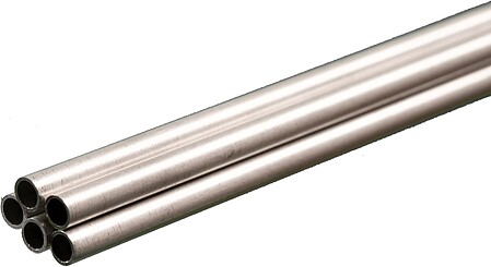 K-S Round Aluminum Tube .014 x 5/32 x 36 (5) Hobby and Craft Metal Tubing #1110