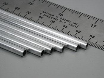 K-S (bulk of 6) Round Aluminum Tube .014 x 3/16 x 36 (6) Hobby and Craft Metal Tubing #1111