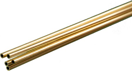 K-S Round Brass Tube .014 x 3/32 x 36 (5) Hobby and Craft Metal Tubing #1144