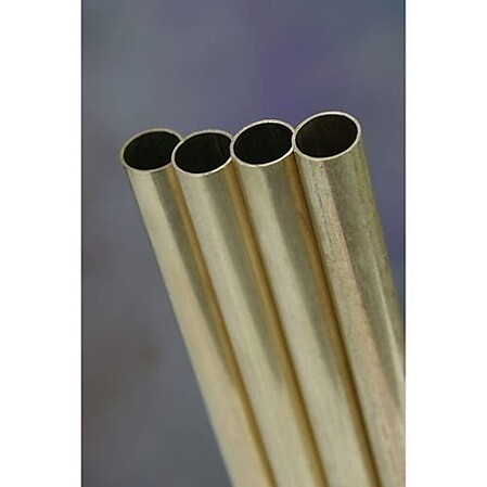 K-S Round Brass Tube .014 x 1/8 x 36 (5) Hobby and Craft Metal Tubing #1145