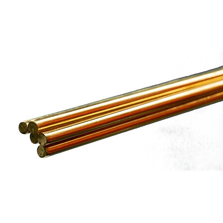 K-S Round Brass Rod 3/16 x 36 (5) Hobby and Craft Metal Wire and Metal Rod #1164