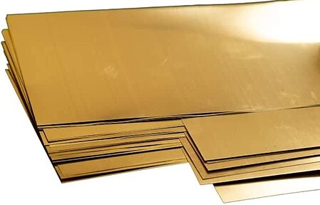 K-S (bulk of 6) Brass Sheet Assortment (24) Hobby and Craft Metal Sheet #258