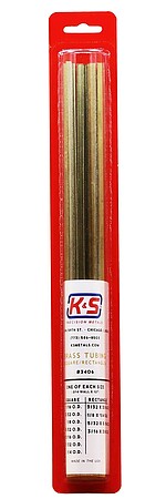 K-S Brass Square & Rectangular Tube Assortment Hobby and Craft Metal Tubing #3406