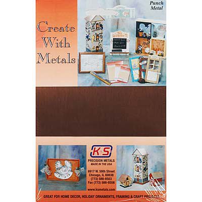 K-S Copper Sheet .016 5X7 (1) Hobby and Craft Metal Sheet Metal Strip #6525