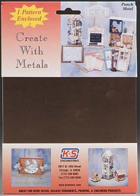 K-S Copper Metal Sheet .016 x 6 x 8 Hobby and Craft Metal Sheet #6530